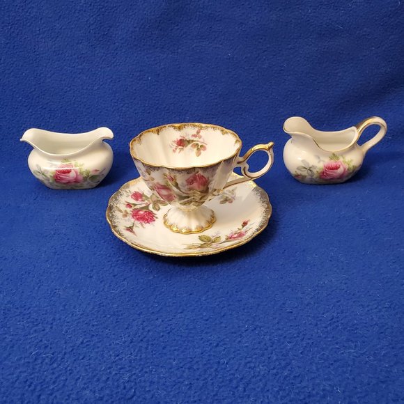 Vintage Cup and Saucer. Vintage Lefton Creamer and Sugar Bowl. - Picture 1 of 12